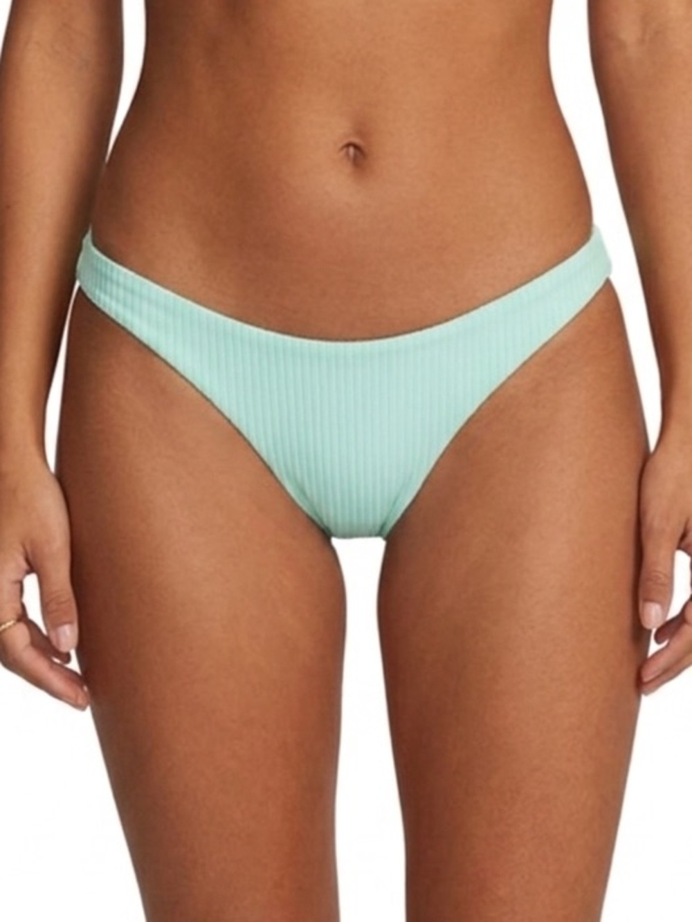 NWT Vitamin A Luciana Bikini Bottom Mint Ribbed Small - MADE IN USA